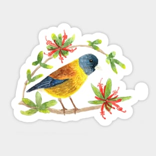 Beautiful wild bird in watercolor for nature lovers Sticker